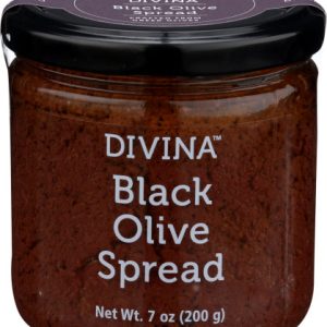 Divina – Black Olive Spread, 7 Oz (Pack of 12)
