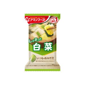 Amano Foods “Itsumo no Omisoshiru”, Freeze-dried Miso Soup, Chinese Cabbage, 1 serving