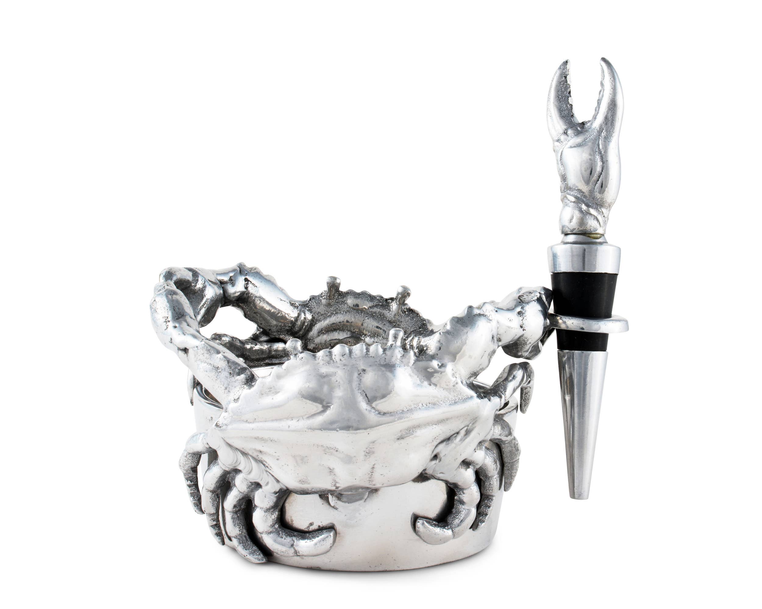 Arthur Court – Crab Wine Caddy and Stopper Set
