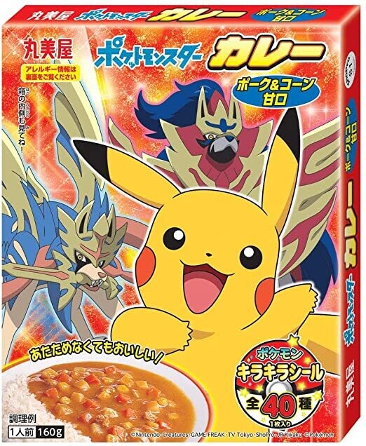 Marumiya, Pokemon Curry, Pork & Corn, w/ a Sticker, 160g