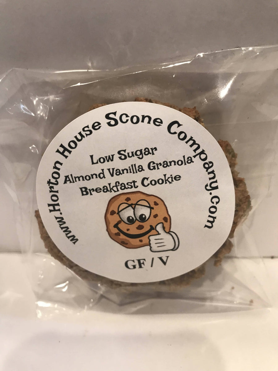 Horton House Scone GF – Almond Vanilla Granola Breakfast Cookie (low sugar) Case – 12 Pieces
