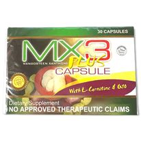 MX3 Plus – Mangosteen Capsule with L- Carnitine – 30 Capsules