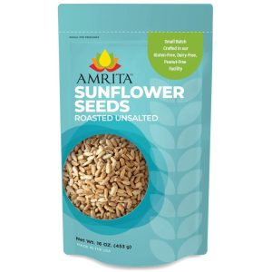 Amrita Bars Sunflower Seeds (Roasted and Unsalted) – 10 x 1 LB Bags
