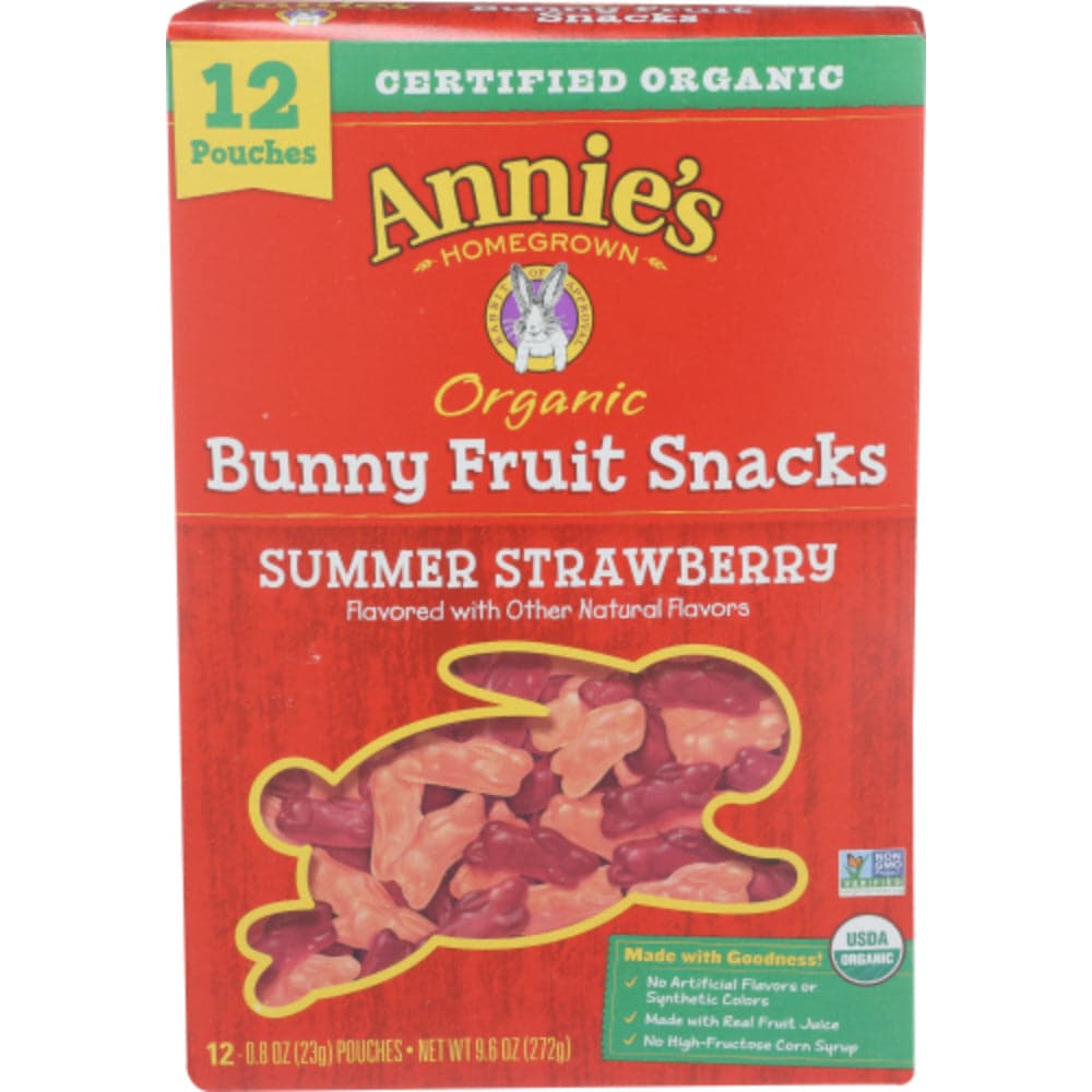 Annie’s Homegrown – Organic Summer Strawberry Bunny Fruit Snacks, 23 g