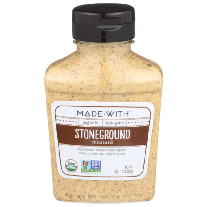 Made With – Organic Stoneground Mustard, 9 oz | Pack of 6