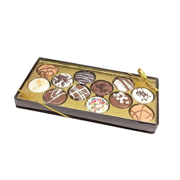 Assorted Chocolate/Peanut Butter Covered Oreos – 12 Count