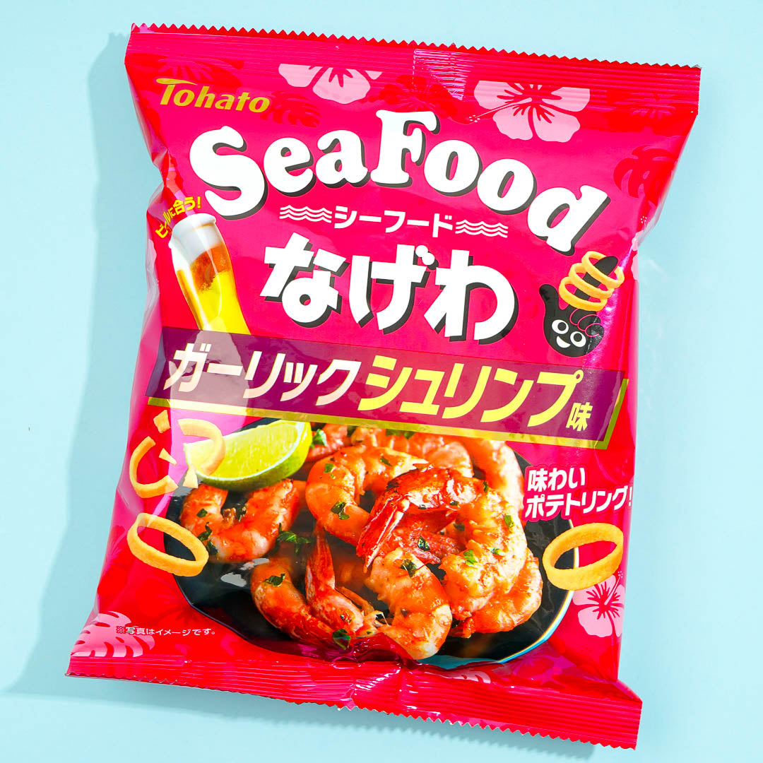 Tohato Seafood Nagewa Potato Ring Snacks – Garlic Shrimp