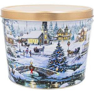2 Gal Icy LIghts Popcorn Tin