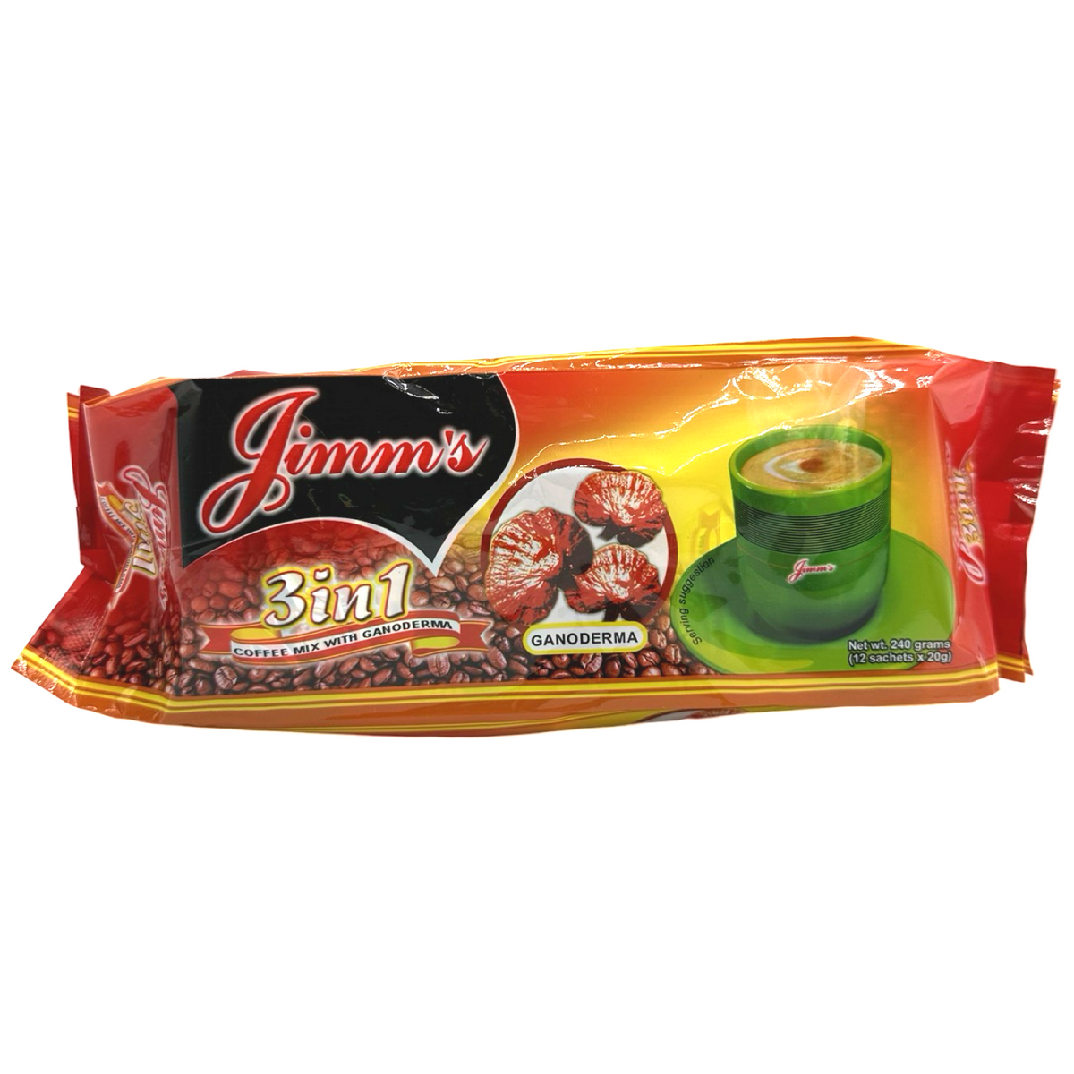 Jimm’s – 3in1 – Coffee Mix with Ganoderma – 12 sachets – 240 G
