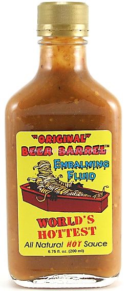 Original Beer Barrel Embalming Fluid Hot Sauce, 8oz.