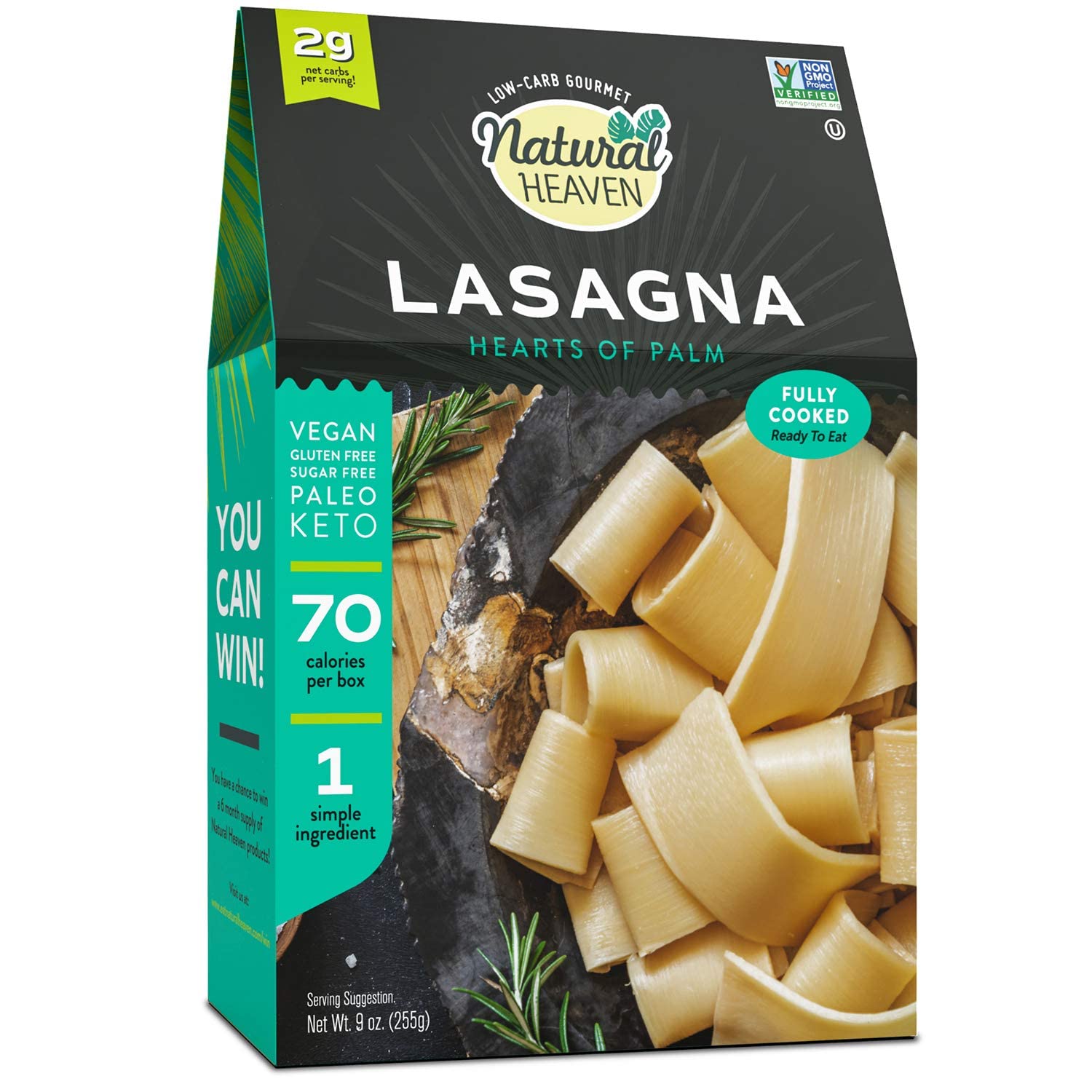 Natural Heaven Hearts of Palm Lasagna – Low-Carb, Vegan Pasta Alternative