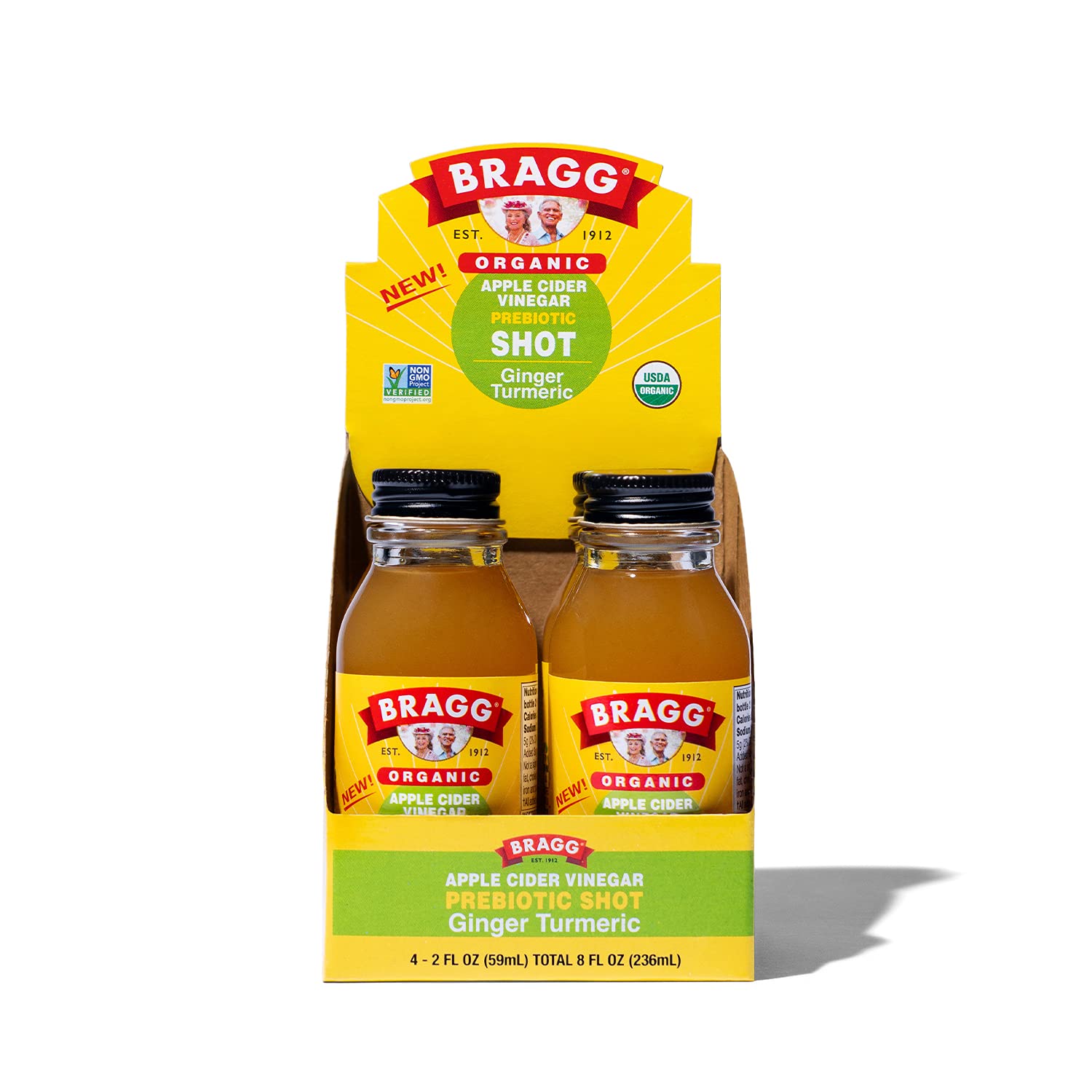 Bragg – Organic Apple Cider Vinegar Shot, Ginger Turmeric, 2 fl oz – P