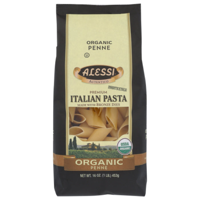 Alessi – Organic Penne Pasta, 16 Oz – Pack of 6