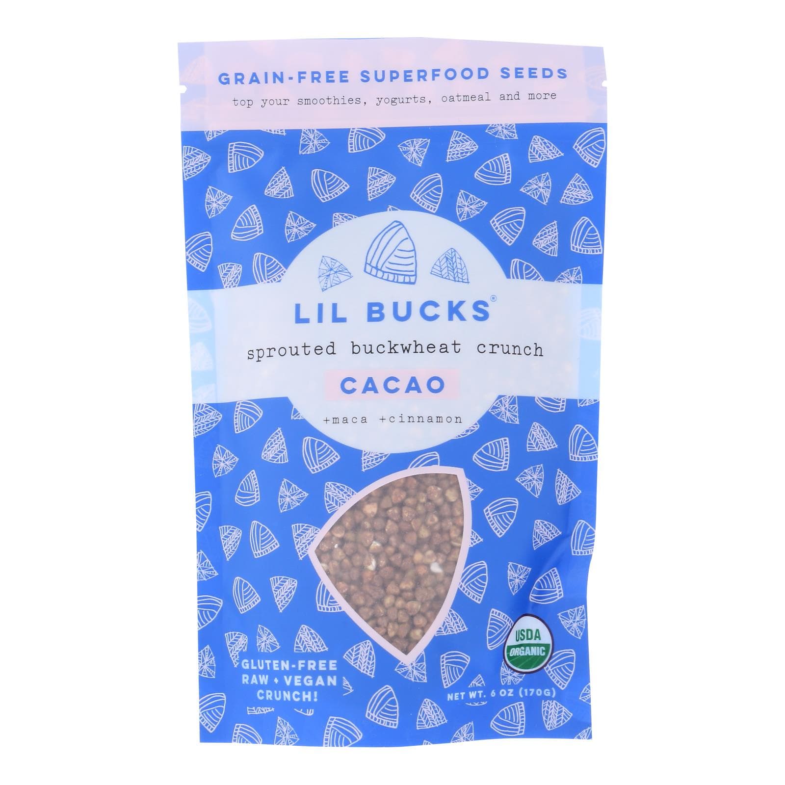 Lil Bucks – Buckwheat Sprtd Cacao – 6 Oz | Pack of 6