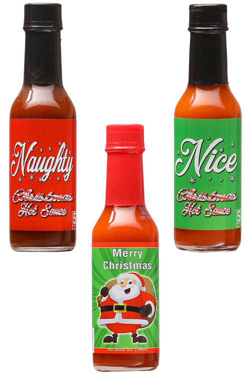 Naughty and Nice! Merry Christmas Hot Sauce Gift Set, 3/5oz. (Seasonal)