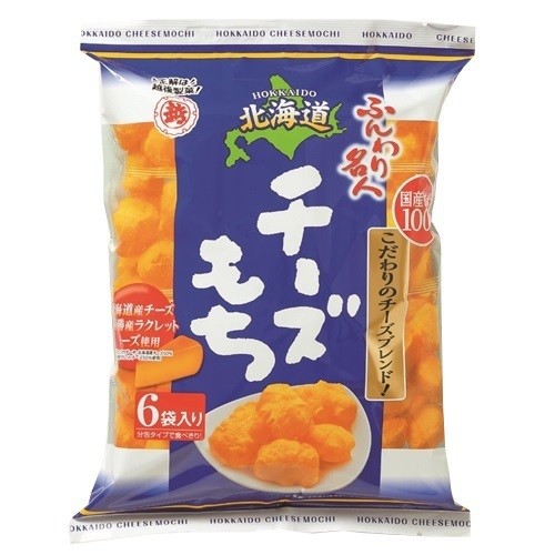 Echigo Seika “Cheese Mochi”, Funwari Meijin, 6 packs in 1 bag,