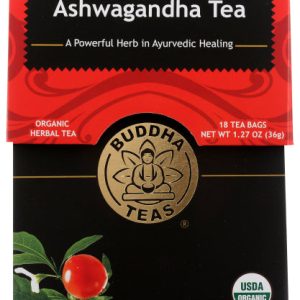 BUDDHA TEAS – ASHWAGANDHA TEA, 18 BAGS (Pack of 6)
