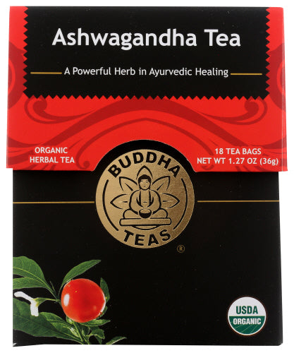 BUDDHA TEAS – ASHWAGANDHA TEA, 18 BAGS (Pack of 6)