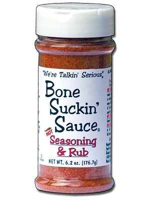 Bone Suckin’ Sauce Rib Rub HOT, 6.2oz.