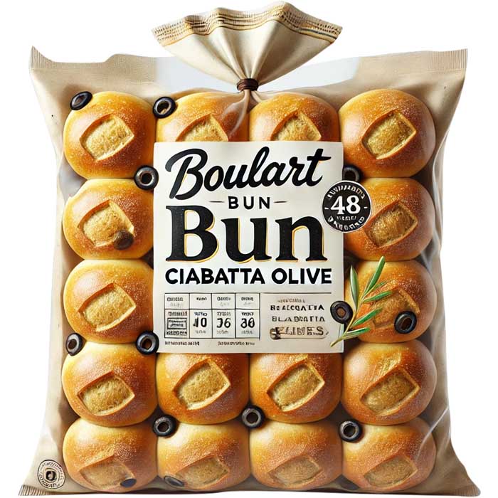 Boulart – Bun Ciabatta Olive, 48 PC – Pack of 1
