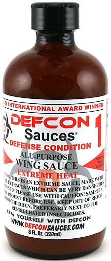 Defcon 1 Extreme Heat All Purpose Wing Sauce, 8oz.