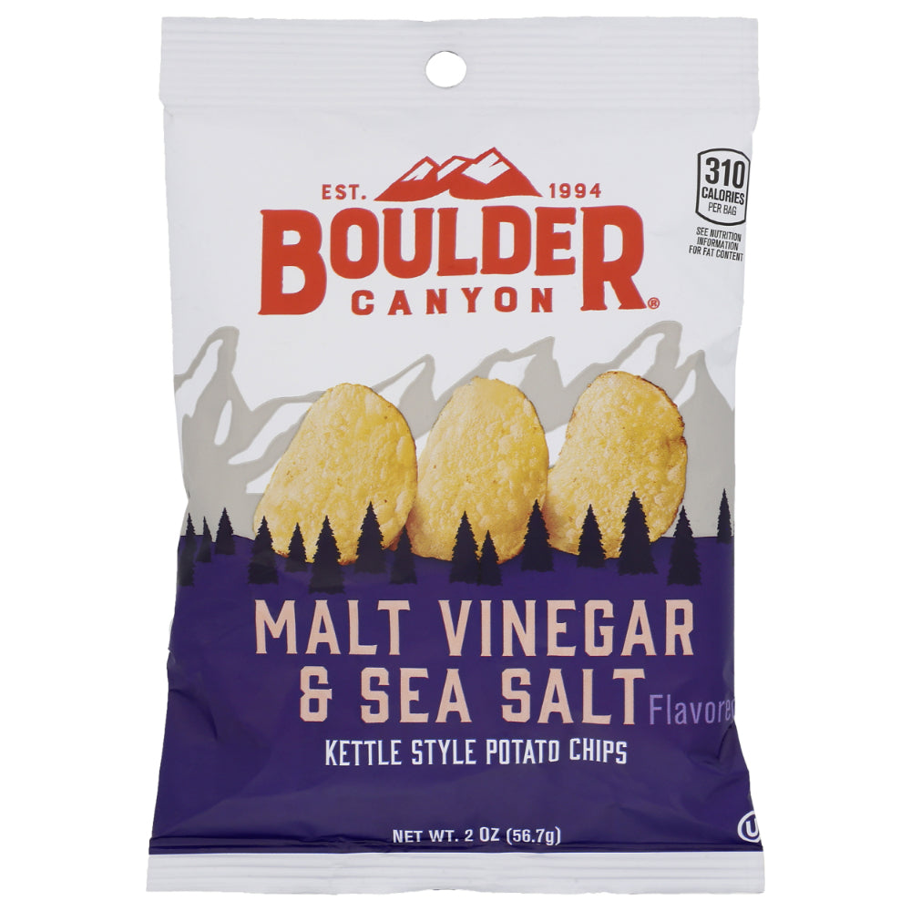 Boulder Canyon – Potato Vinegar Sea Salt Chips, 2 Oz | Pack of 24