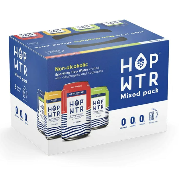 HOP WTR – 4-Flavor Variety Pack 12-Pack, 144 Fo | Pack of 2