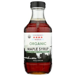 Chicago Maple – Organic Maple Syrup Glass, 16 Floz (Pack Of 12)