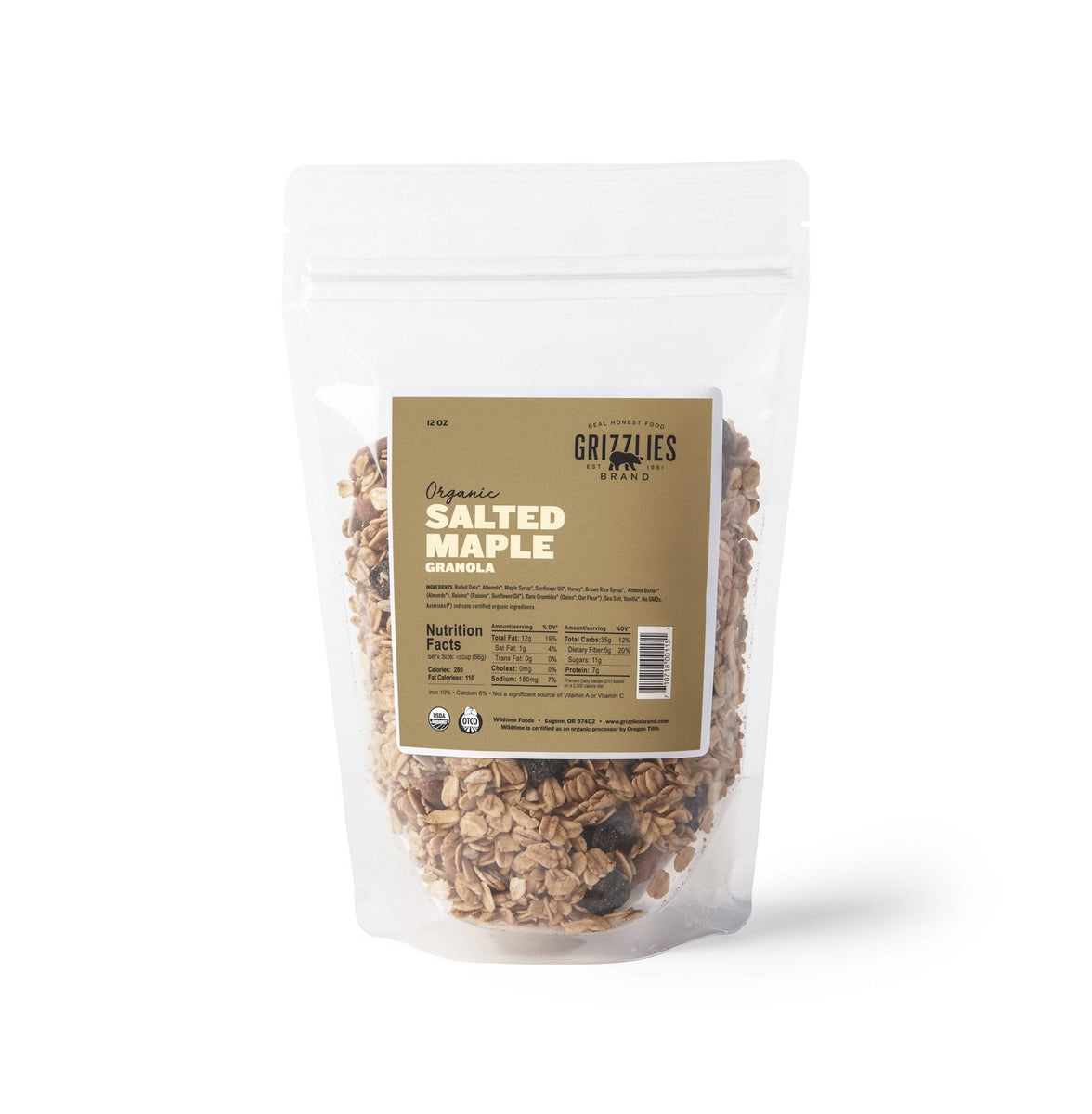 Organic Salted Maple Granola Bags – 12 x 12 oz