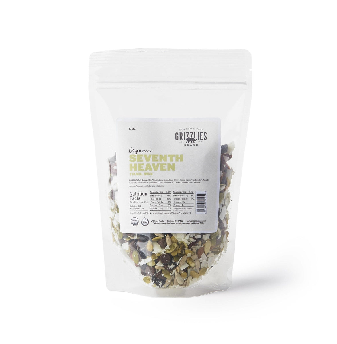 Organic Seventh Heaven Trail Mix Bags -12 x 12oz