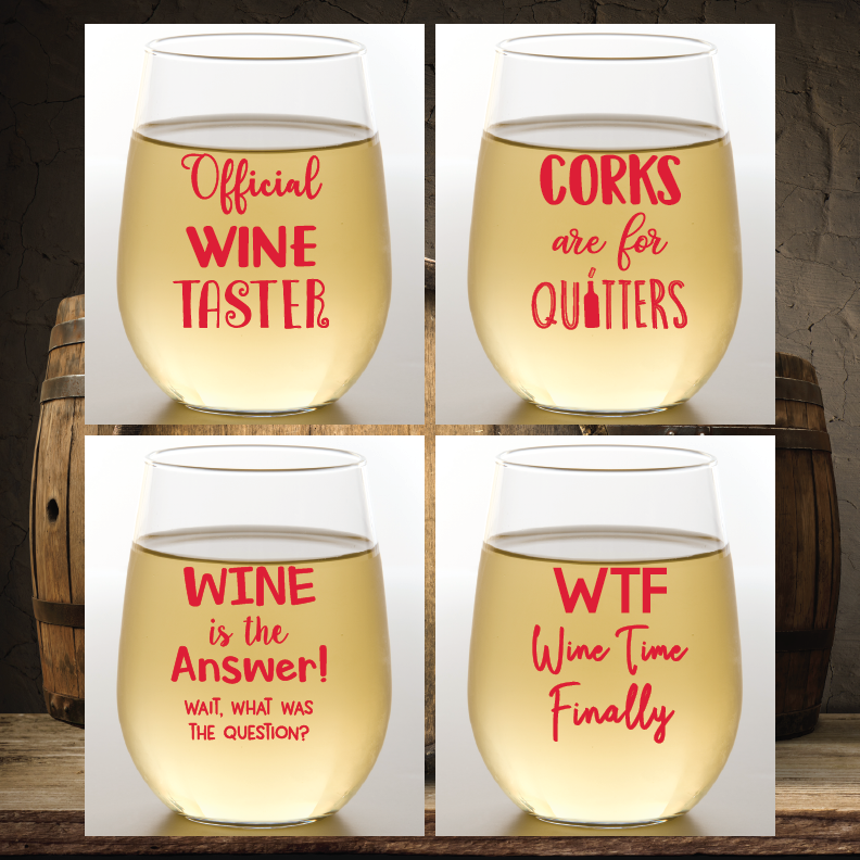 Wine-Oh! – WINE SAYINGS Shatterproof Wine Glasses 2 pack