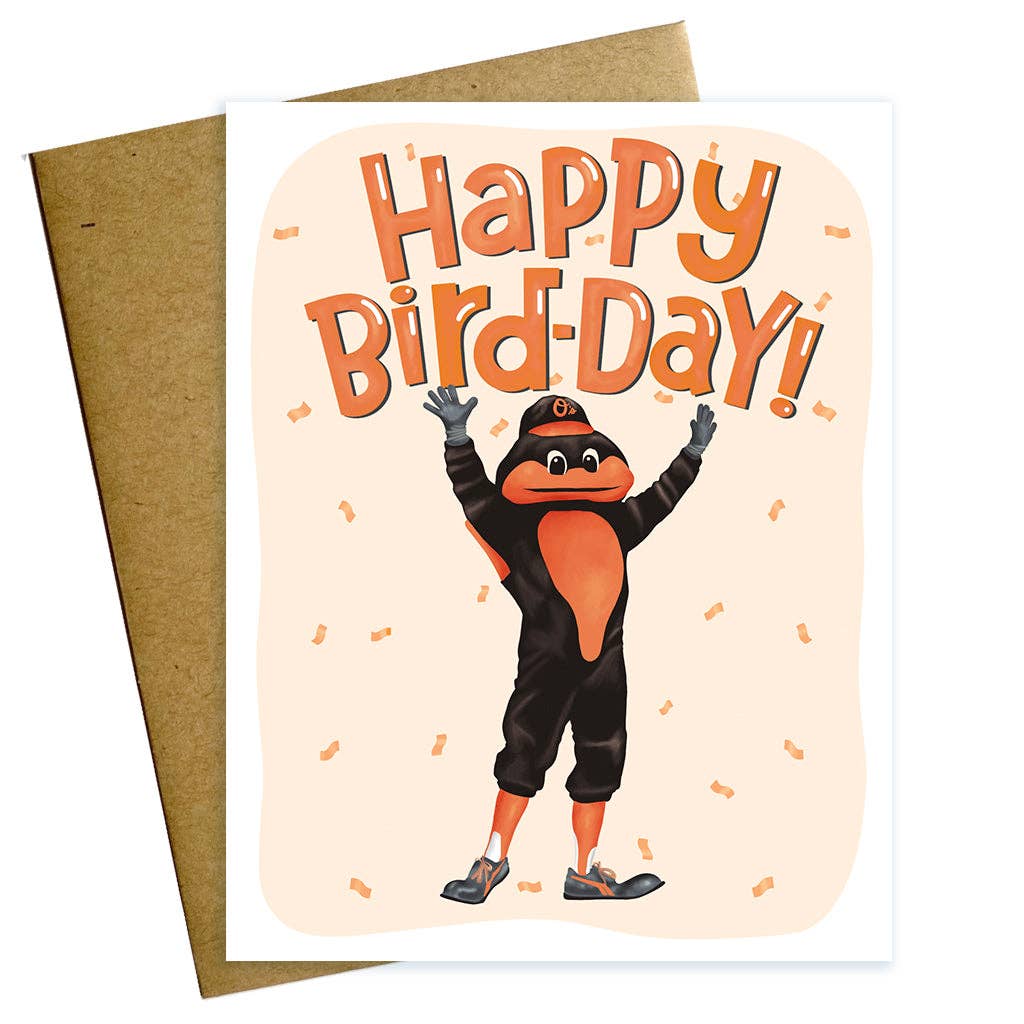 Maggie Moore Studio – Happy Bird-Day Baltimore Orioles Birthday Card