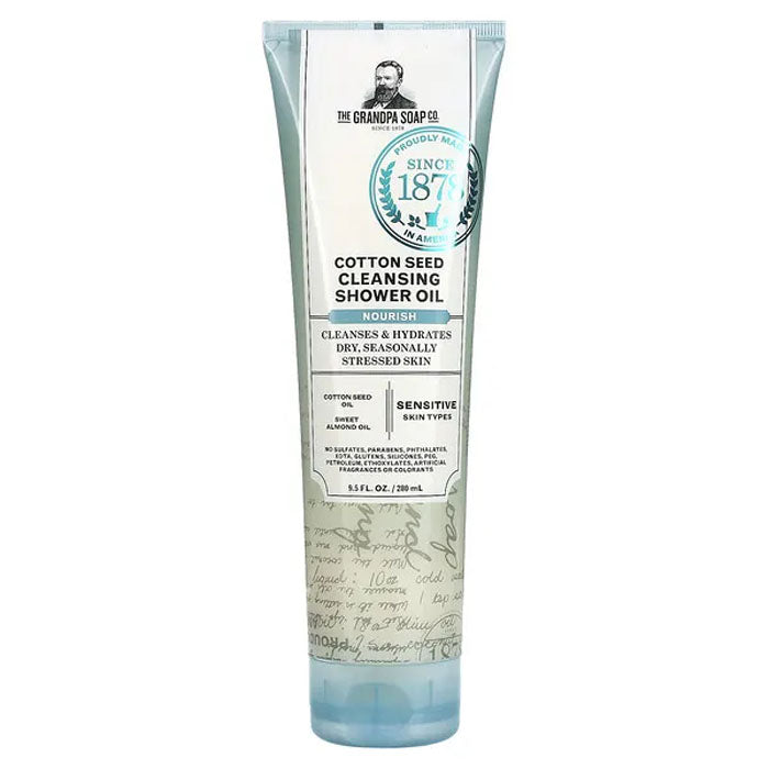 The Grandpa Soap Co. – Cleansing Shower Oil Cottonseed, 9.5 fl oz | Pa