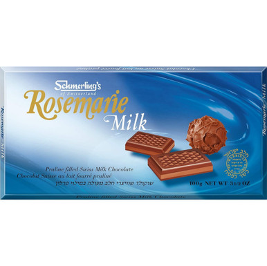 Schmerling’s Rosemarie Swiss Milk Chocolate Bar, Praline Filled, 3.5 oz