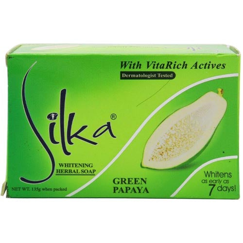 Silka – Herbal Soap – Green Papaya with VitaRich Actives – 135 G