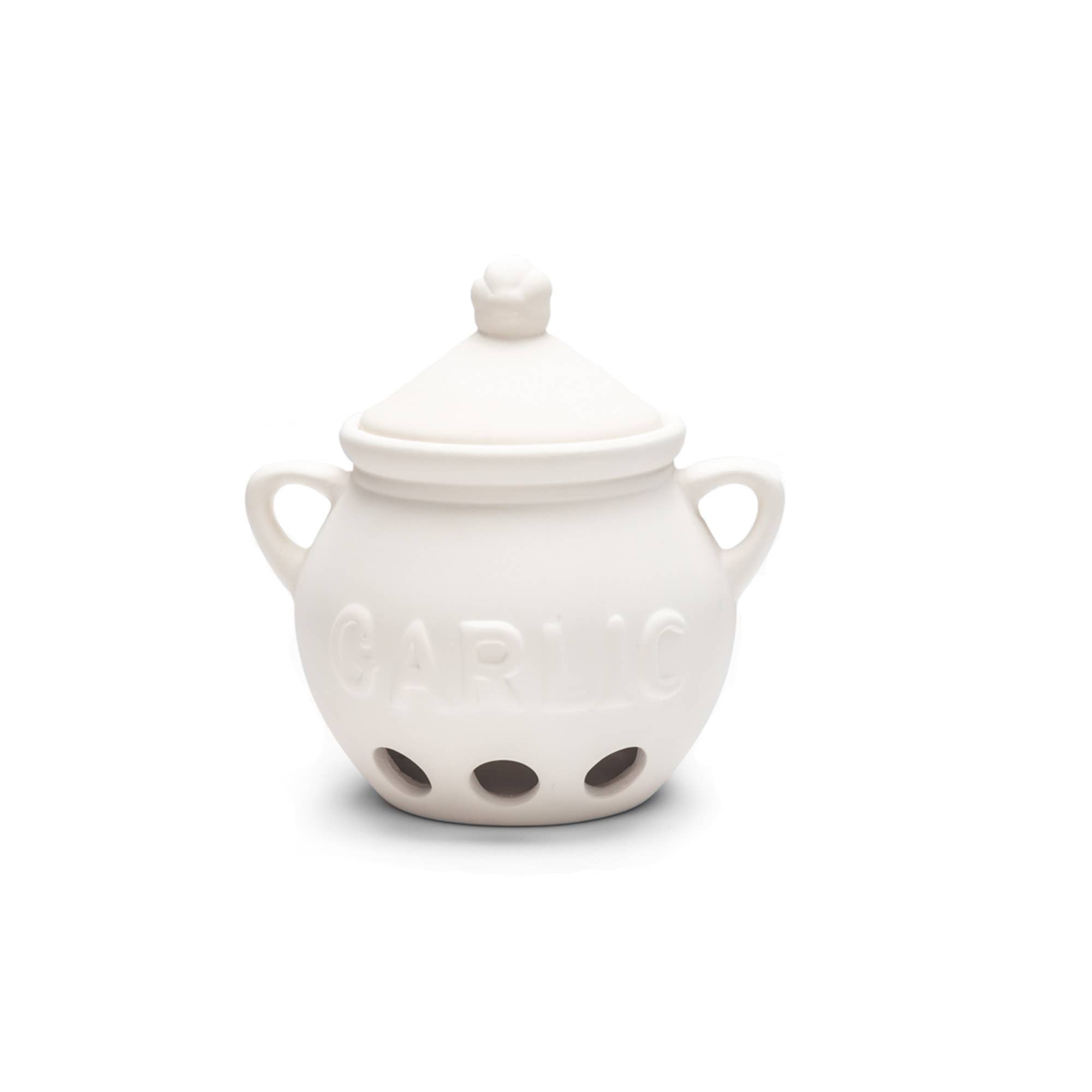 Fox Run Brands – Fox Run Ceramic Garlic Keeper, White, 5.75″ x 5.25″ x