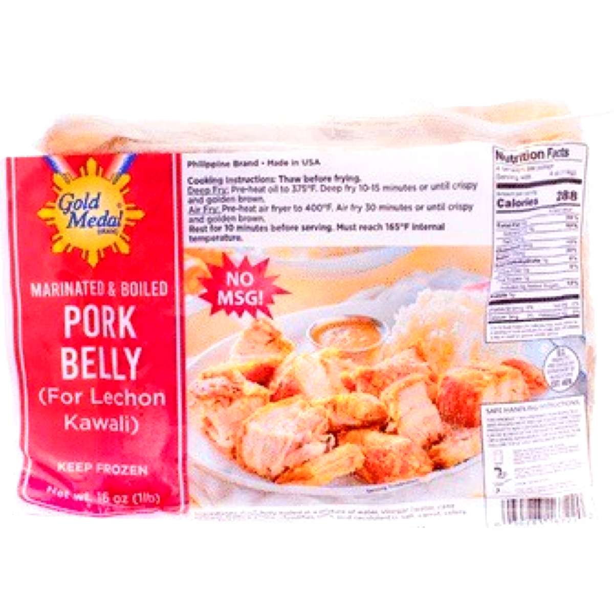 Gold Medal – Pork Belly (For Lechon Kawali) – Marinated – Ready To Fry – 16 OZ