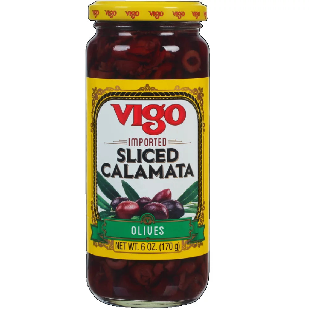Vigo – Olive Kalamata Sliced, 6 Oz | Pack of 6