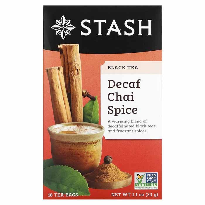 Stash – Chai Spice Decaf Tea, 18 Bags | Pack of 6