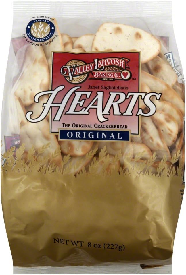 Valley Lahvosh – Cracker Heart Original Bag, 8 oz | Pack of 12