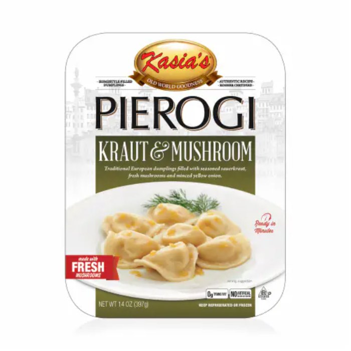 Kasias – Pierogi Kraut Mushroom 14 Oz – Pack Of 6