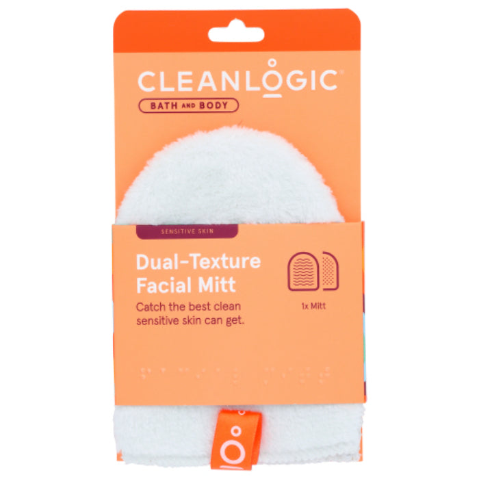 Cleanlogic – Dual Texture Facial Mitt, 1 Each (Pack of 6)