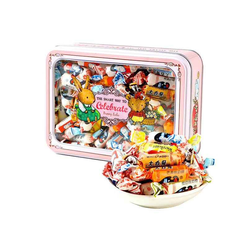 White Rabbit Creamy Candy Assorted Flavors in Premium Tin Packaging 400g