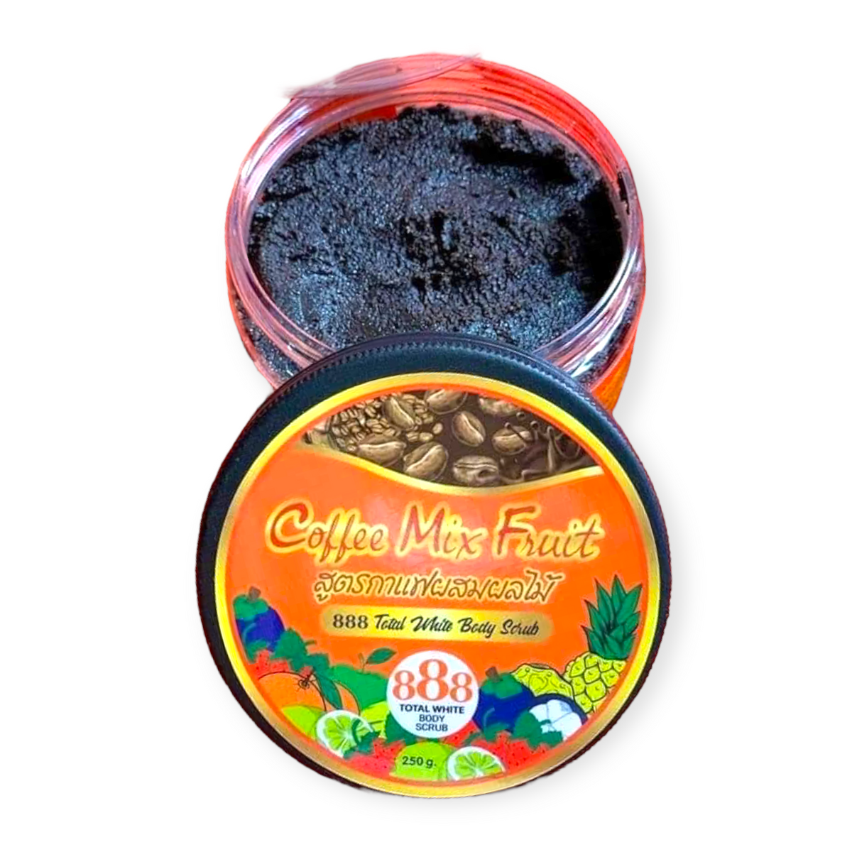 888 Total White Body Scrub – Coffee Mix Fruit 250g