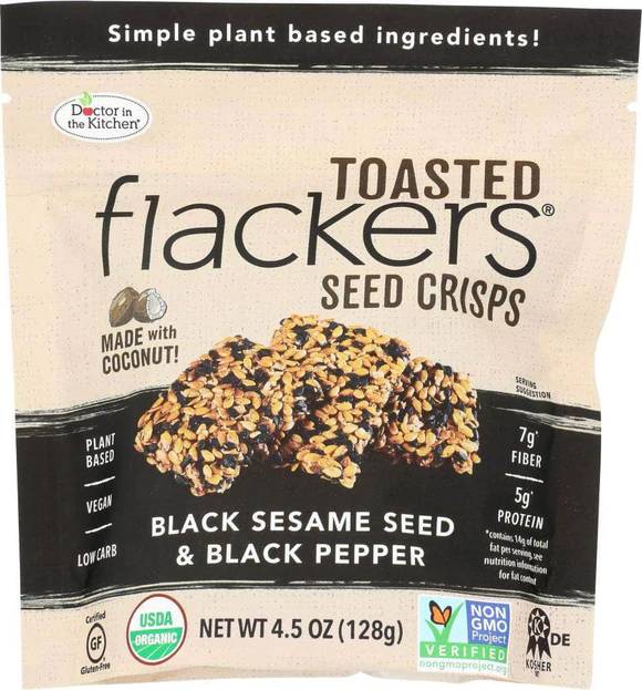 Doctor In The Kitchen Black Sesame & Black Pepper Crisps – Healthy Snack