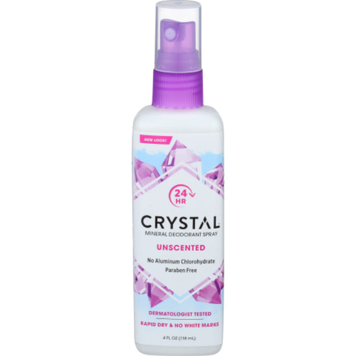 Crystal – Body Deodorant Spray Unscented, 4 Oz (Pack Of 1)