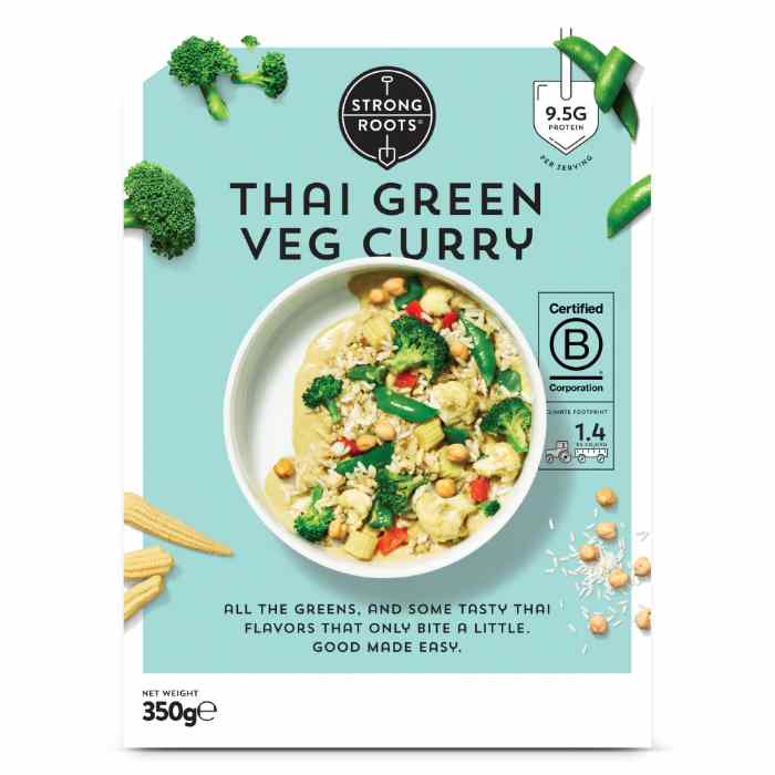 Strong Roots – Thai Green Veg Curry, 10oz