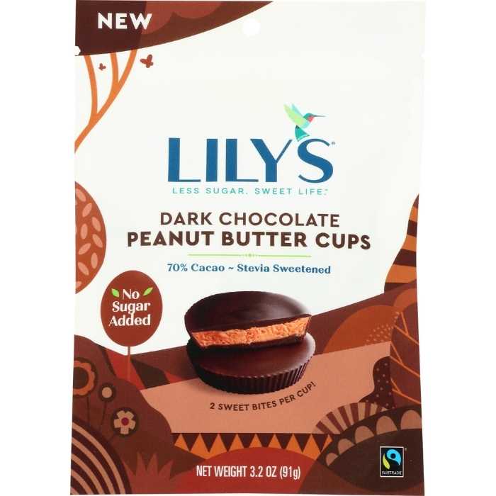 Lily’s – Dark Chocolate Peanut Butter Cups, 3.2oz