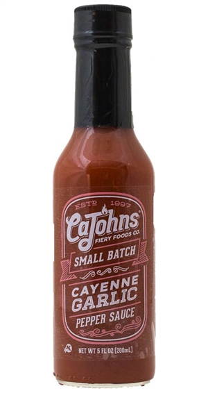 CaJohn’s Small Batch Cayenne Garlic Pepper Sauce, 5oz.