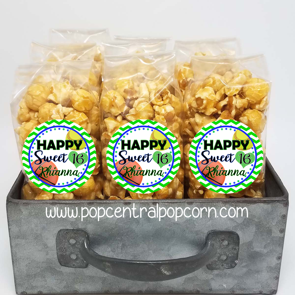Sweet 16 Sports Theme – Popcorn Party Favors